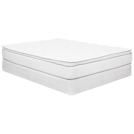 Queen Euro Top Innerspring Mattress and 9" Wood Foundation